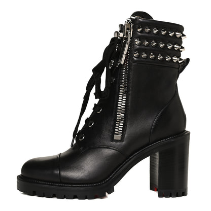 Christian Louboutin Calfskin Winter Spikes 70 Combat Boots 37 Black 1 of 10
