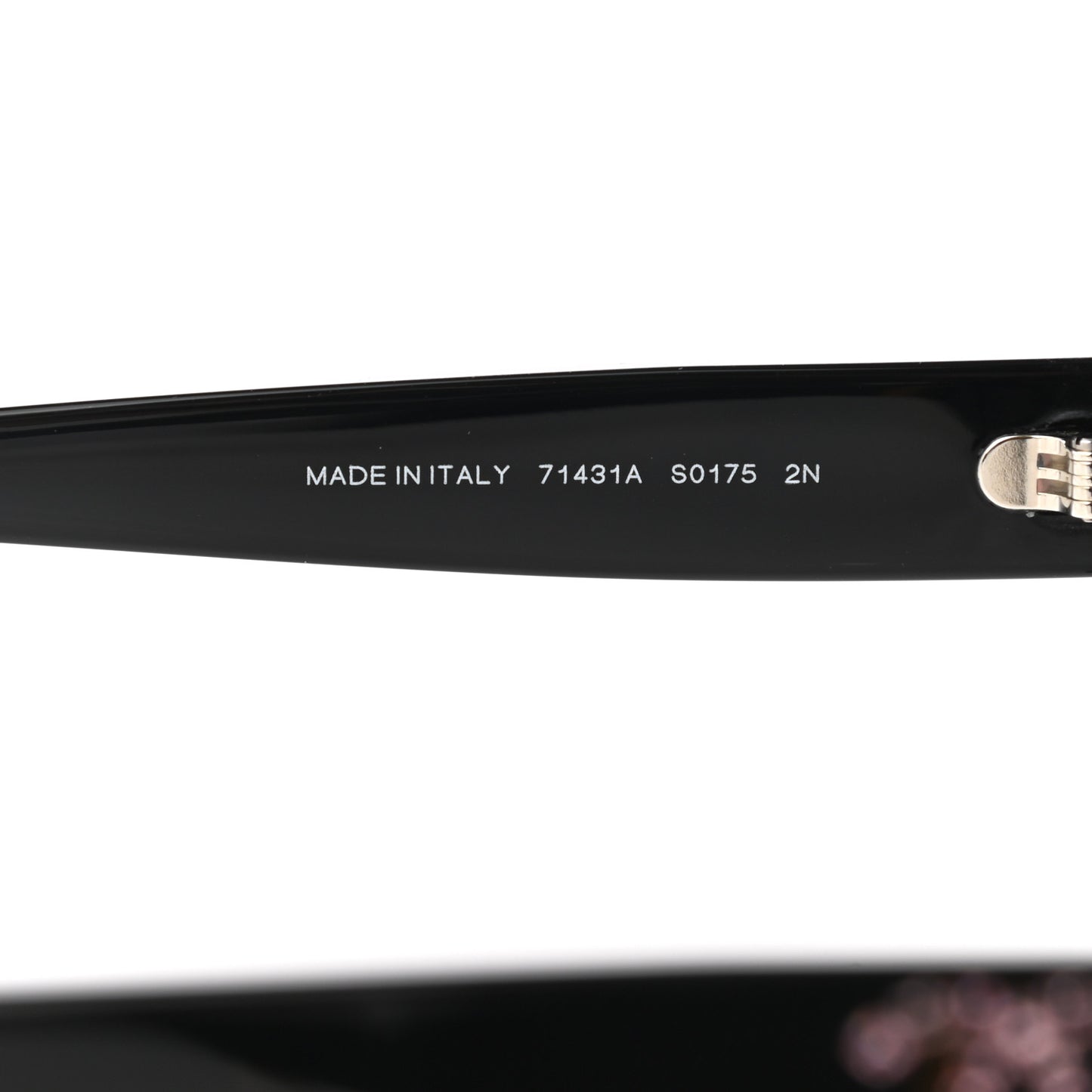 Acetate Crystal CC Shield Sunglasses 71431A Black