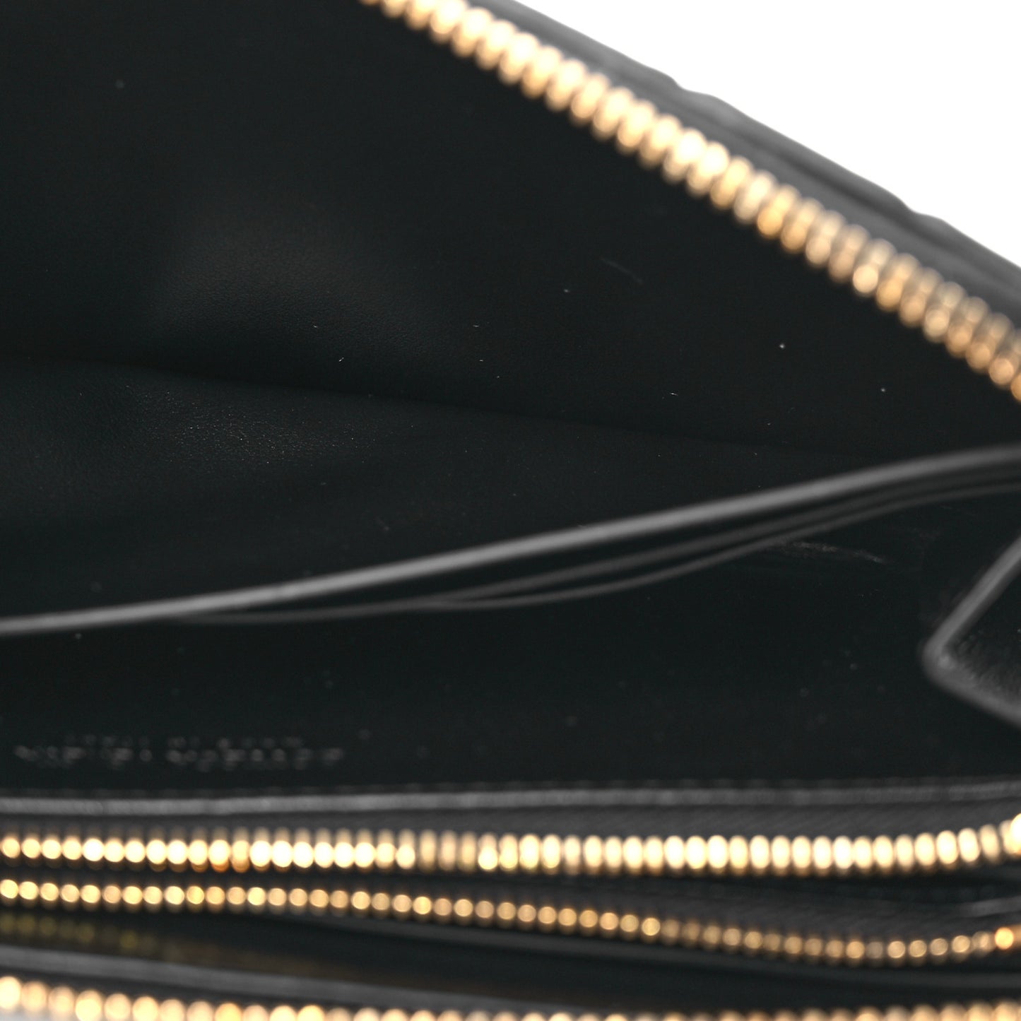 Nappa Intrecciato Zip Around Wallet Black