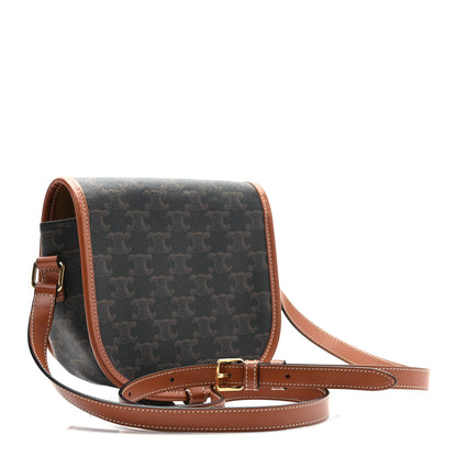 Celine Triomphe Canvas Medium Folco Bag Tan 3 of 9