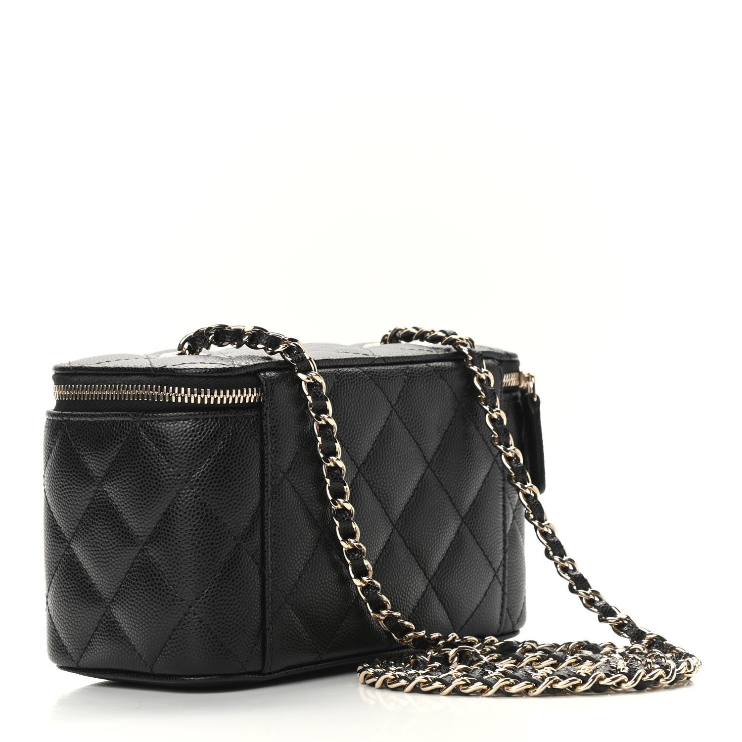Chanel Caviar Quilted Small Vanity Case With Chain Black 3 of 9
