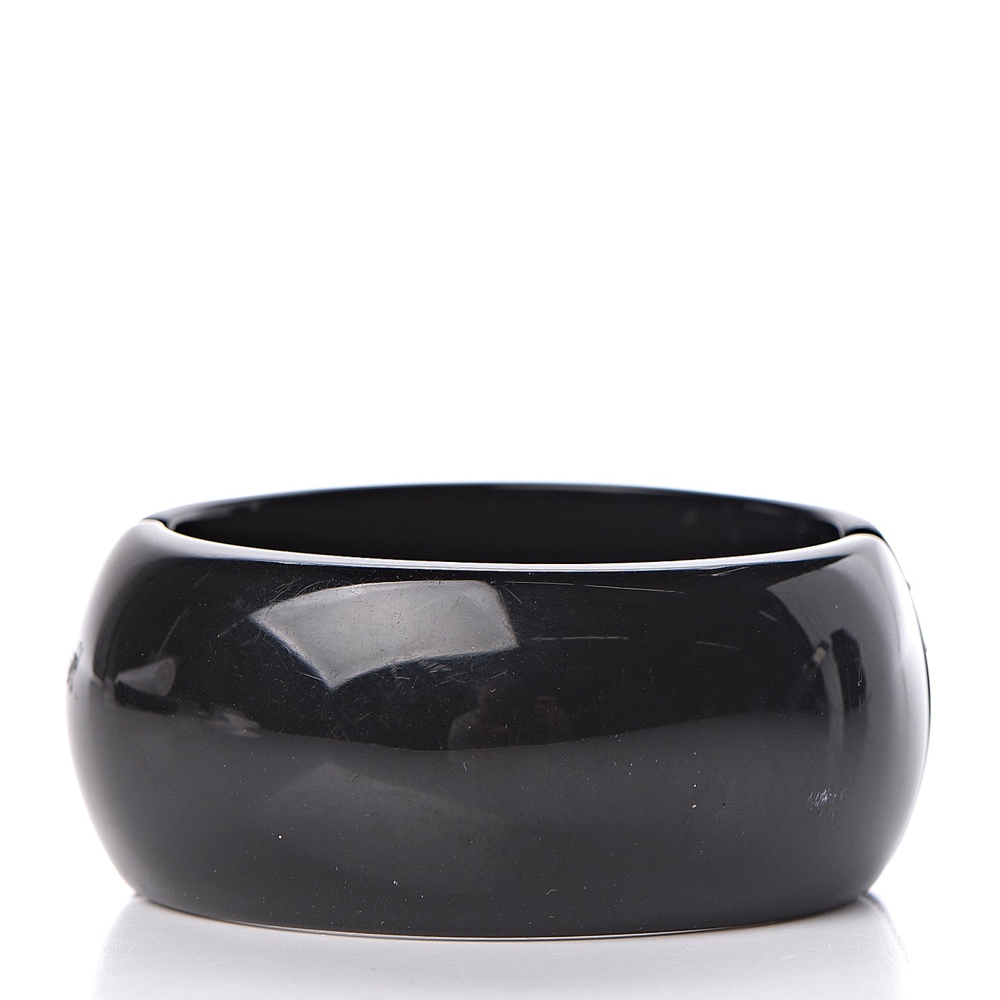 Resin Strass CC Cuff Bracelet Black