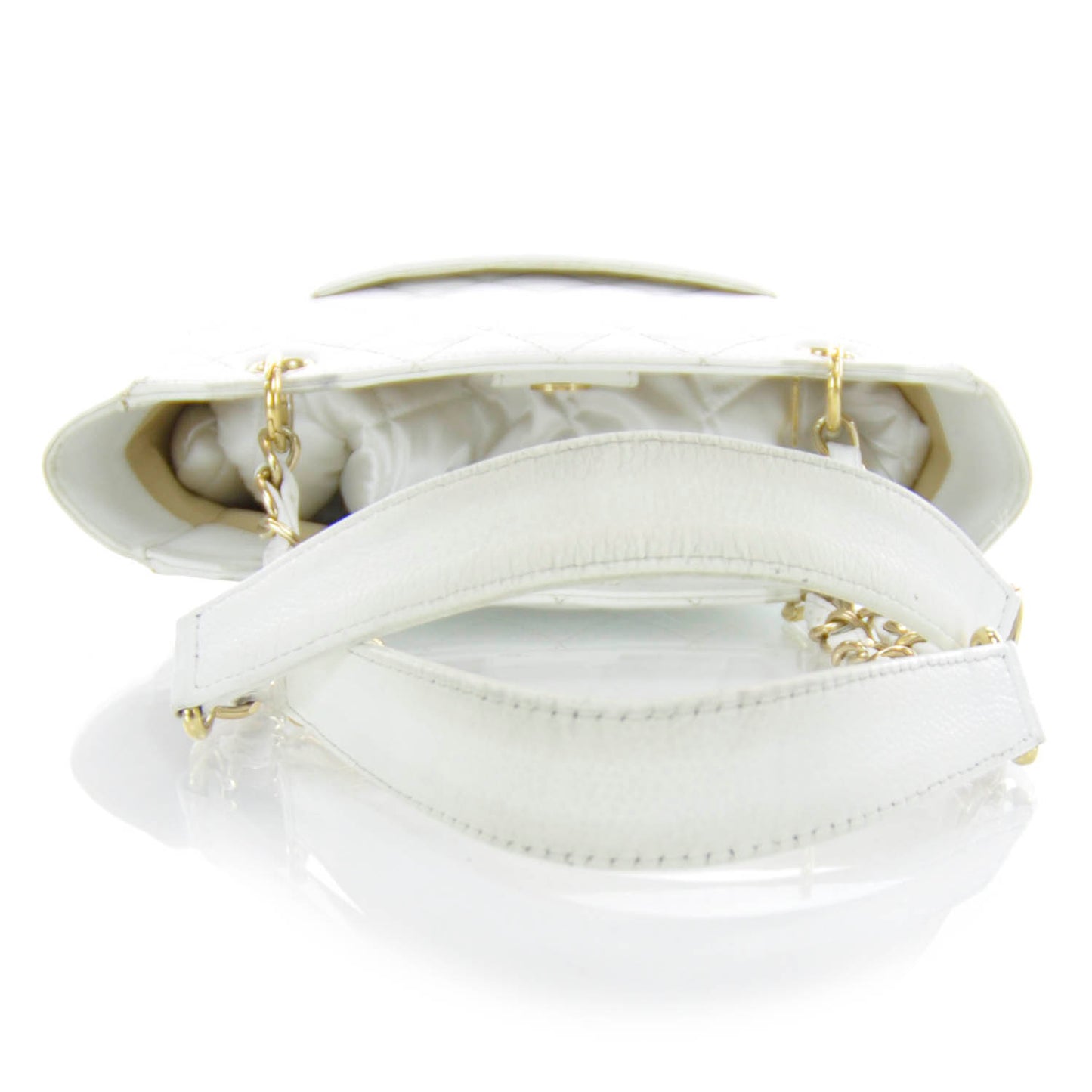 Caviar Petit Shopping Tote PST White