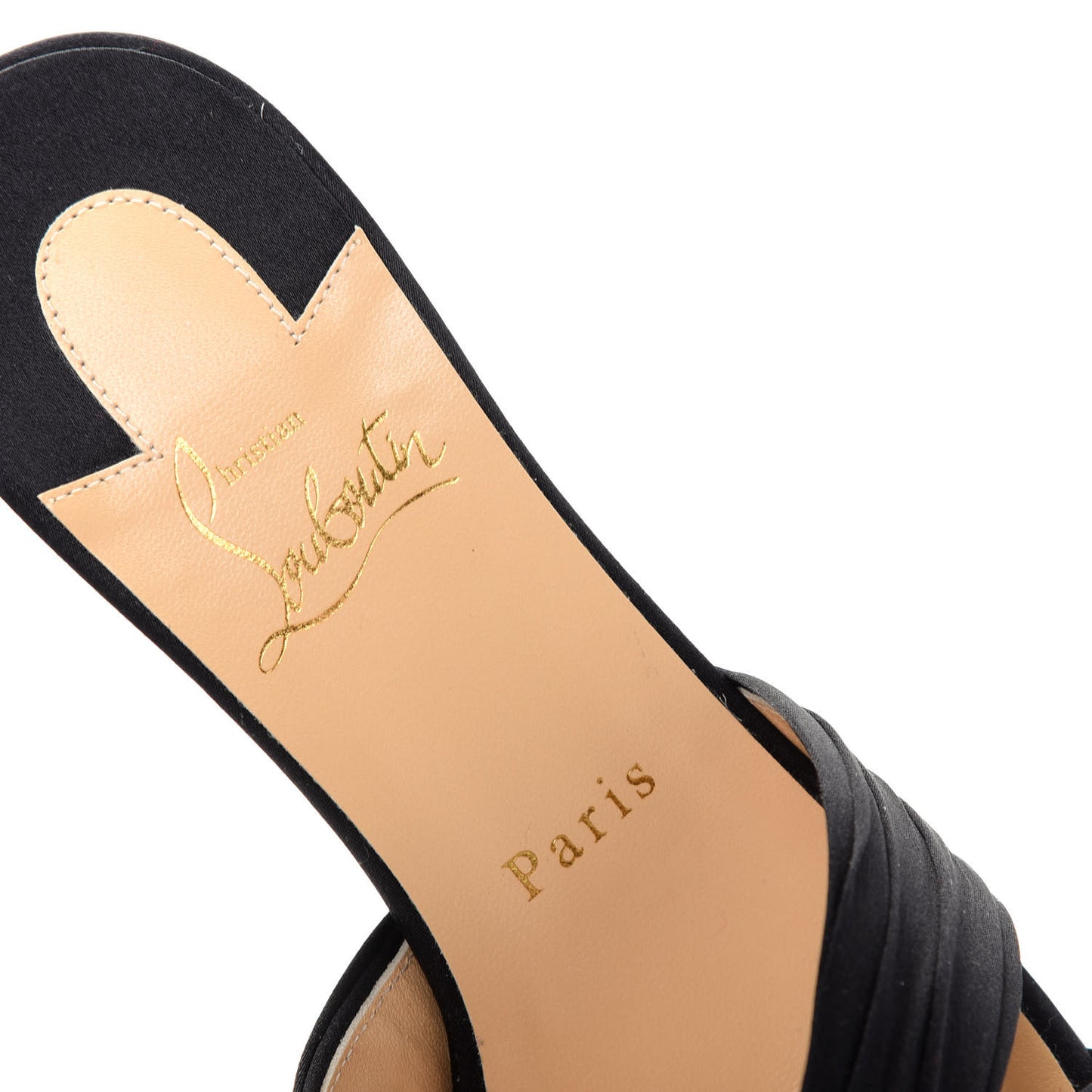 Crepe Satin Nicol Is Back 85 Slide Sandals 38 Black