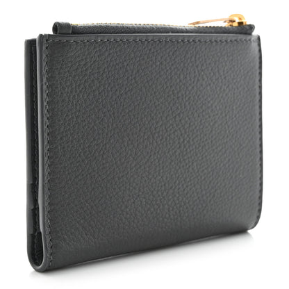 Saint Laurent Calfskin Compact Zip Wallet Storm 3 of 9