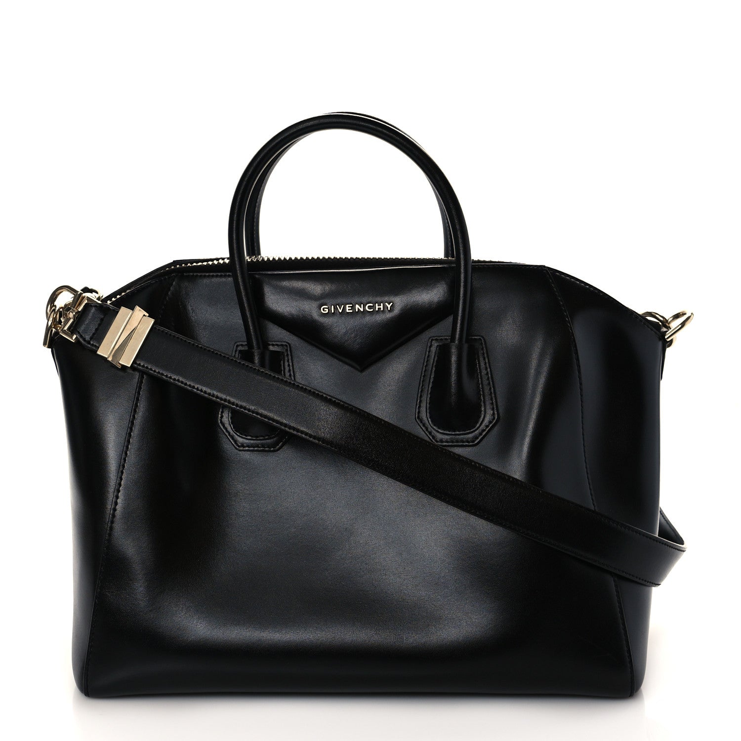 Givenchy Shiny Lord Calfskin Medium Antigona Black 1 of 10