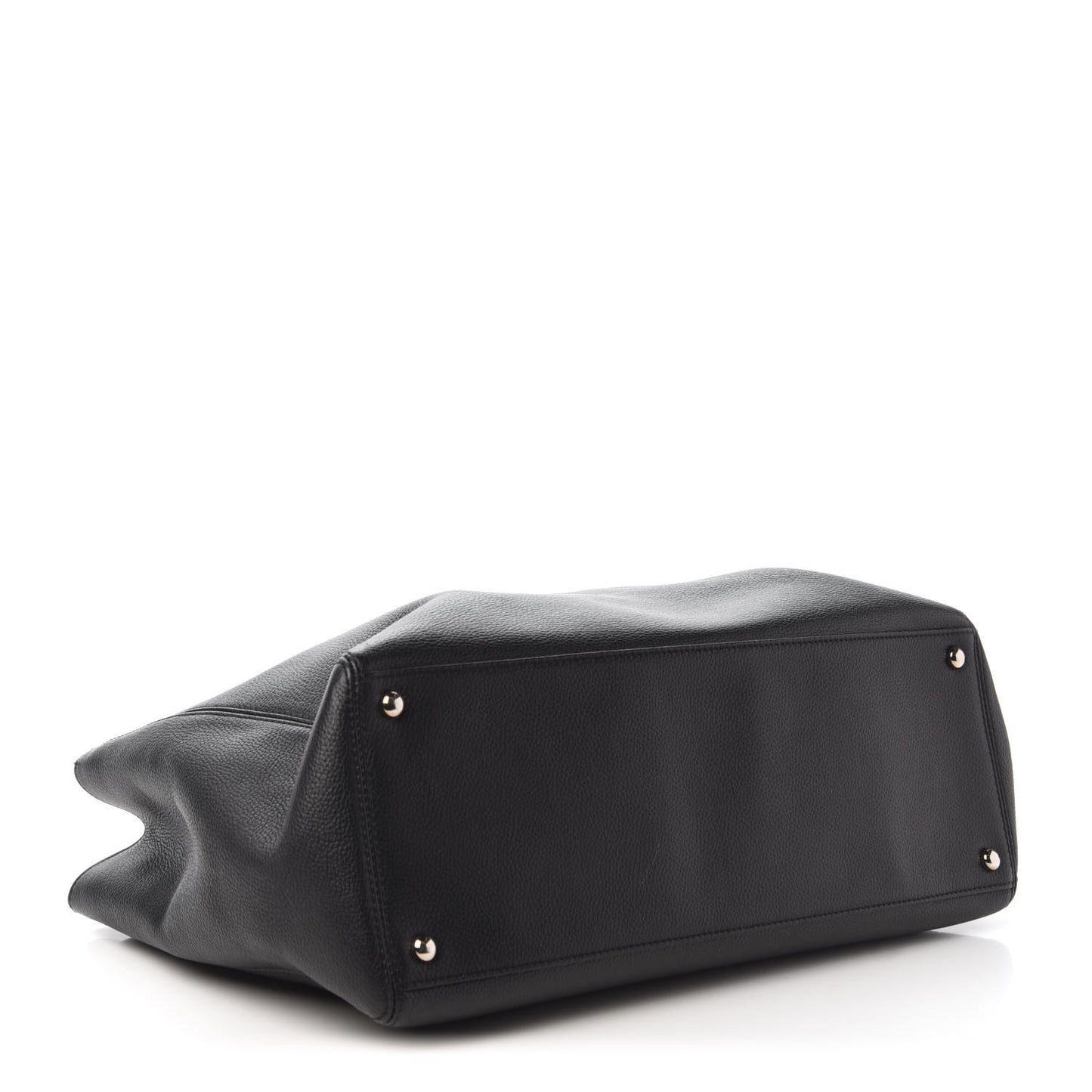 Calfskin Cerf Executive Shopper Tote Black