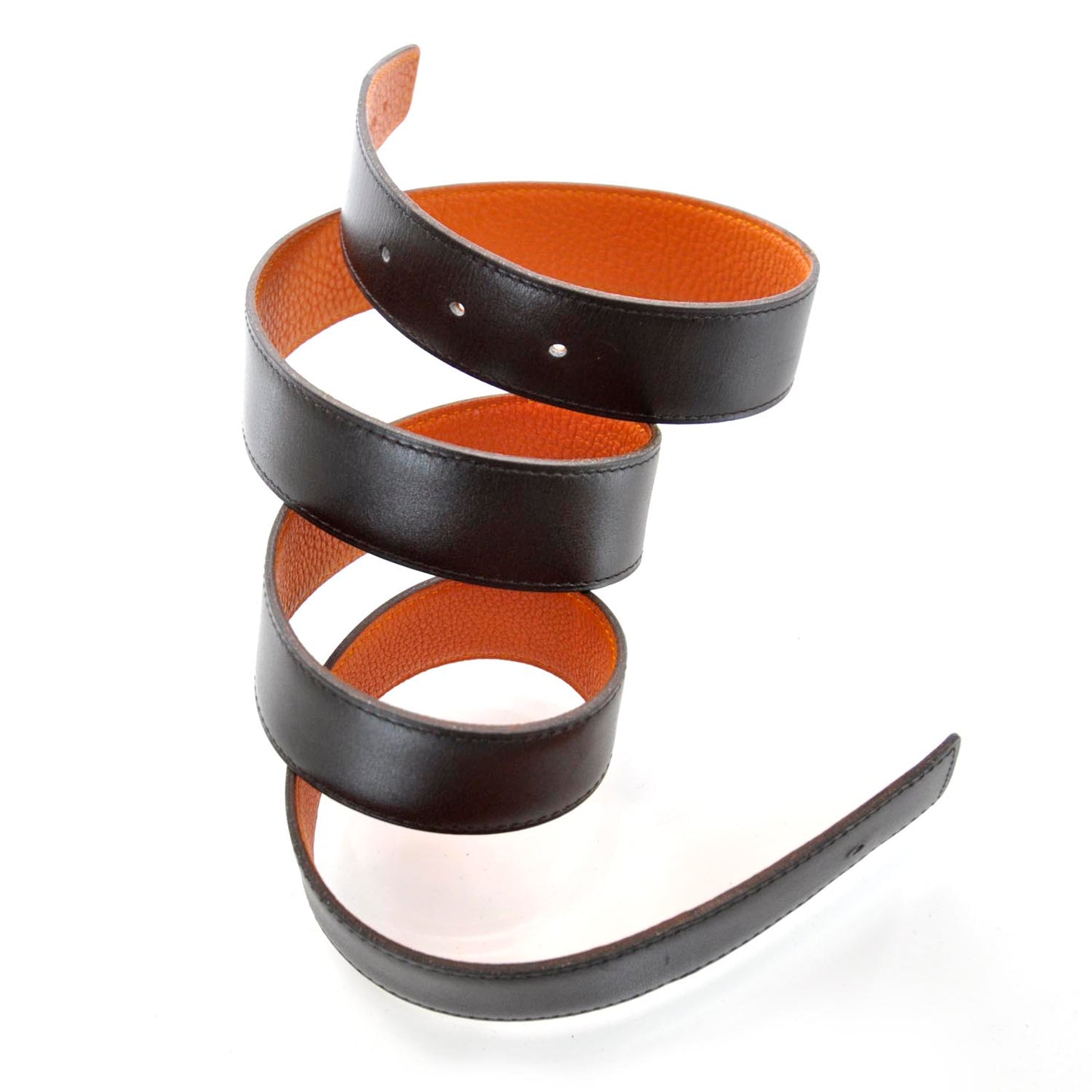 Box Togo Reversible Belt Strap Brown Orange 100