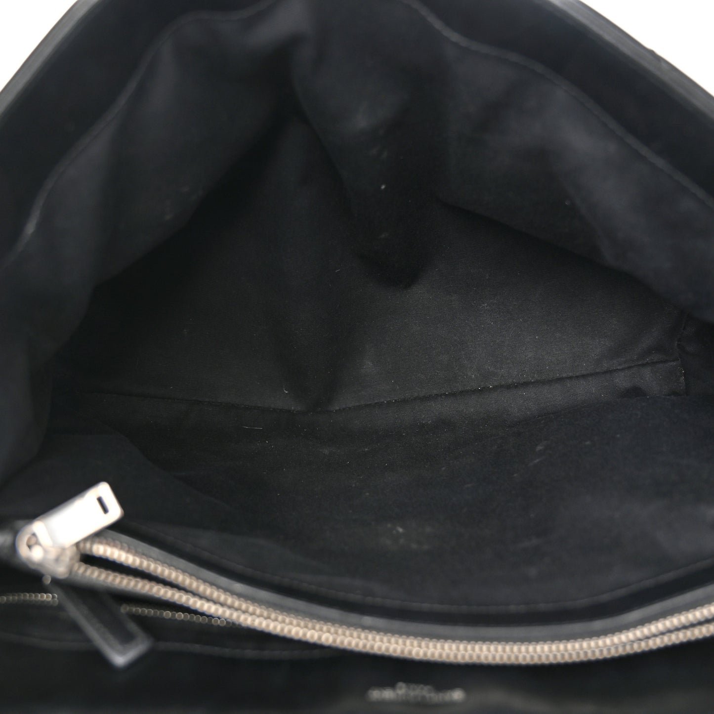 Calfskin Y Quilted Monogram Large Loulou Chain Satchel Black