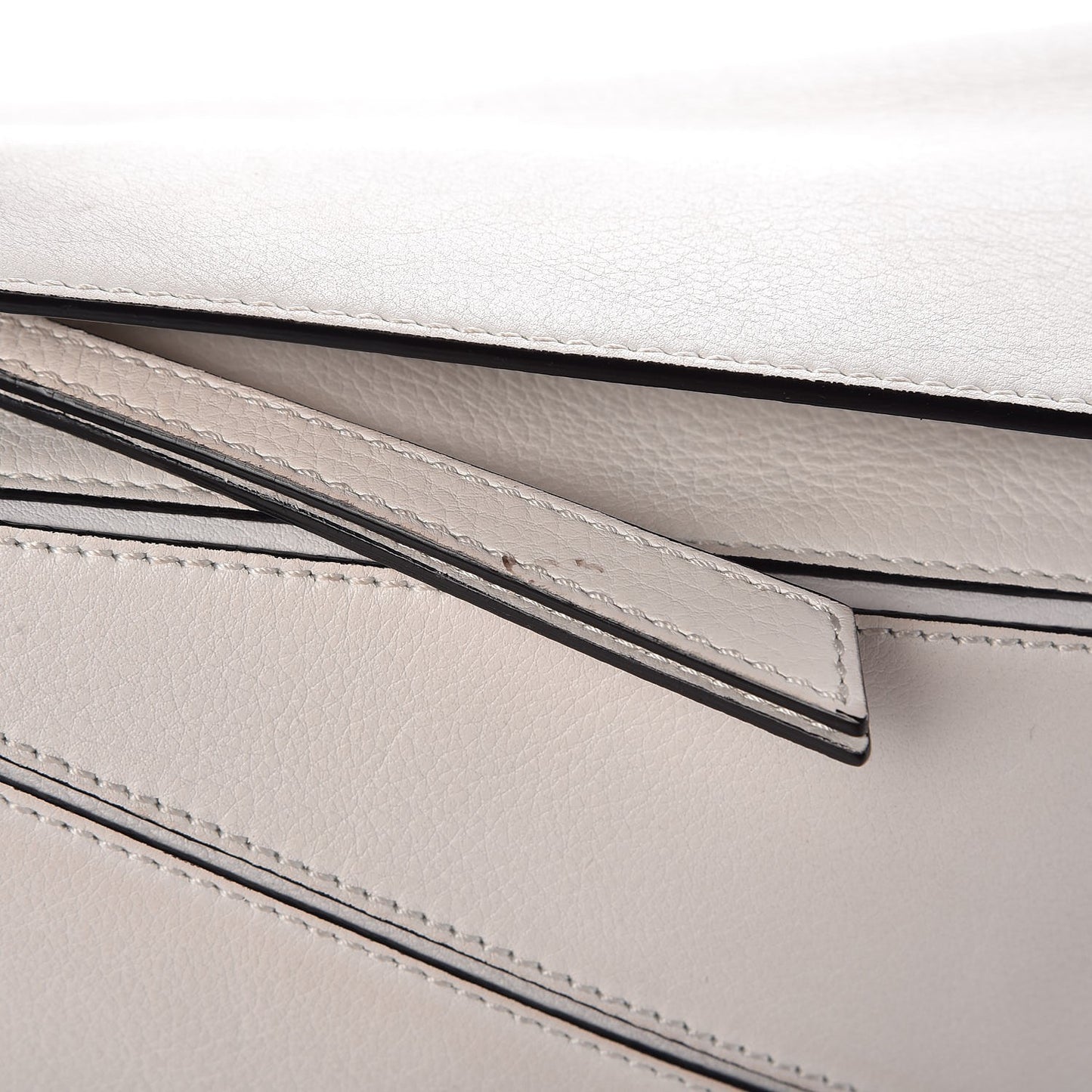 Calfskin Small Puzzle Bag White