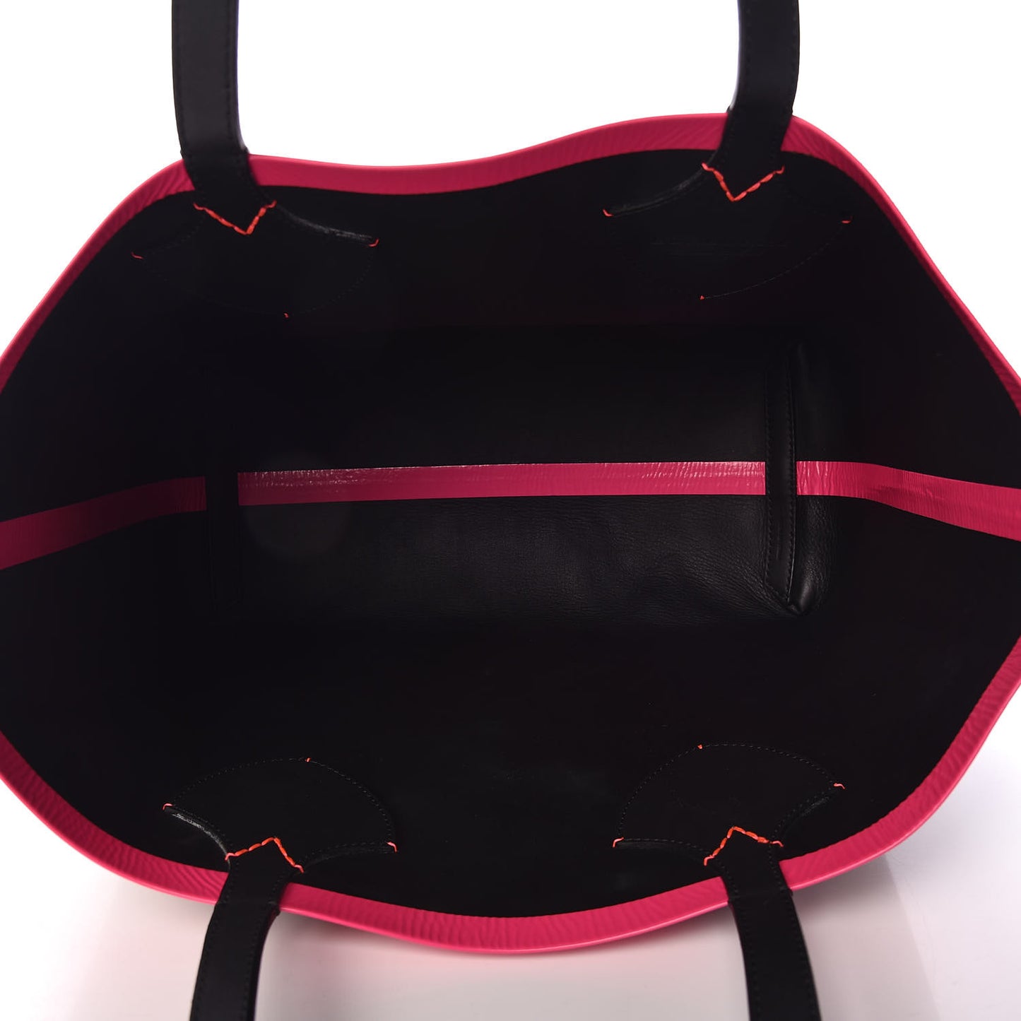 Canvas Mega Check The Giant Reversible Tote Black Neon Pink