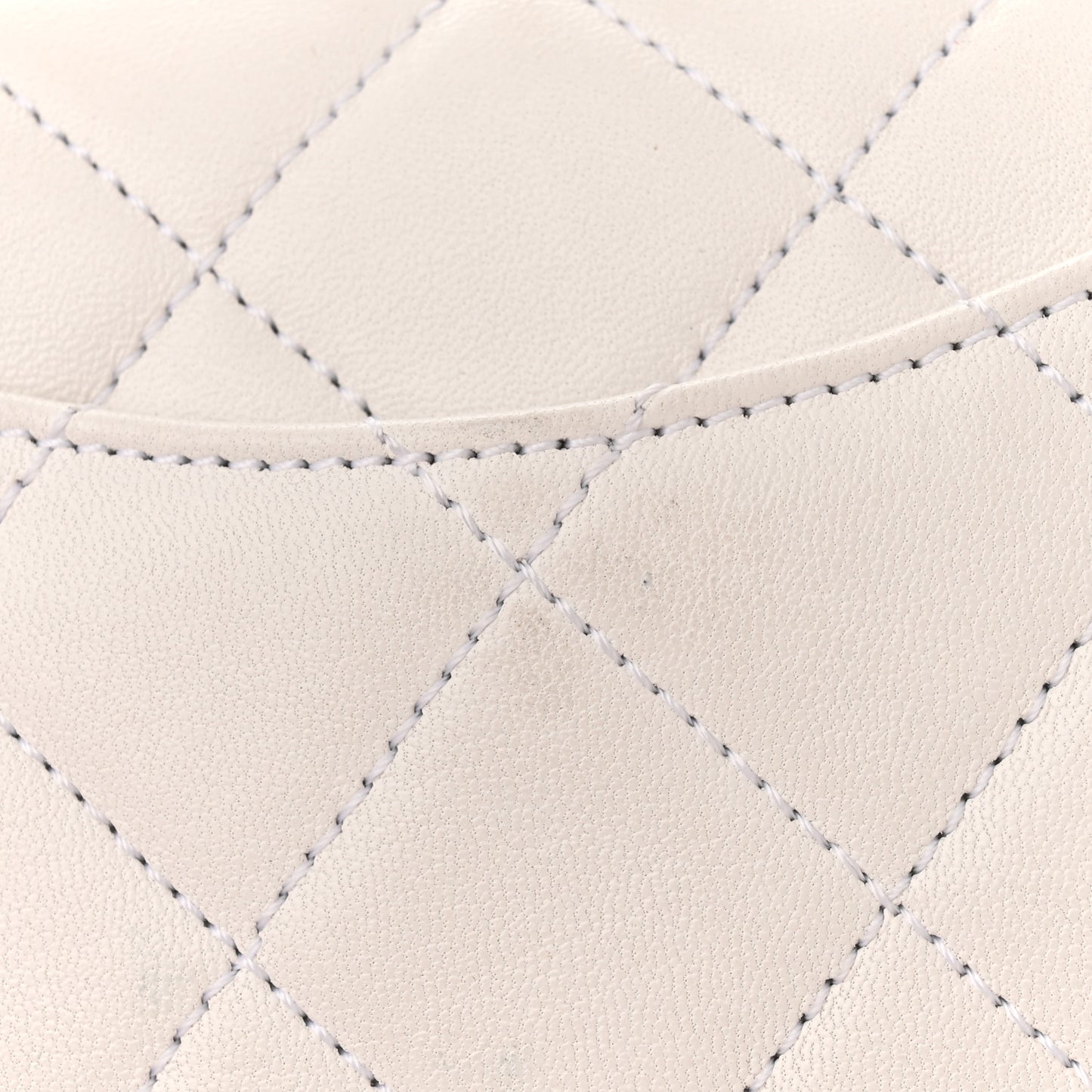 Lambskin Quilted All About Chains Waist Belt Bag White