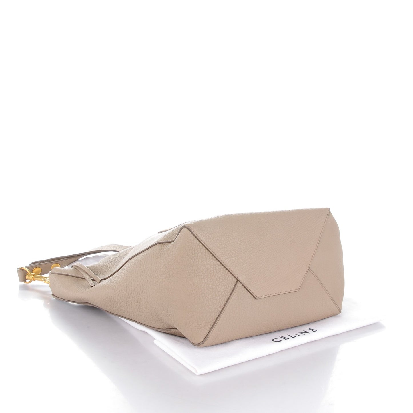 Crisp Calfskin Medium Zipped Hobo Dune