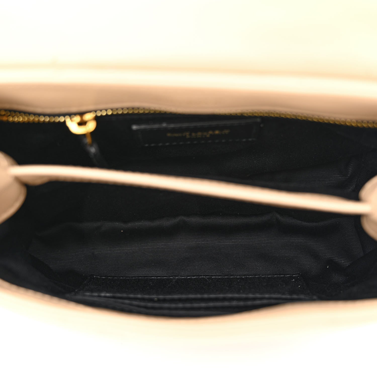 Saint Laurent Calfskin Y Quilted Monogram Toy Loulou Crossbody Bag Dark Beige 4 of 9