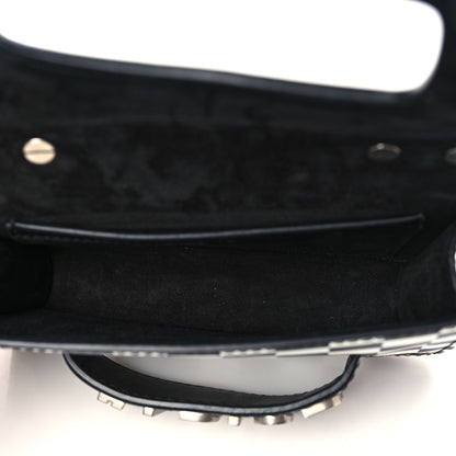 Christian Dior Calfskin Checkered Mini J'Adior Flap Bag Black White 4 of 5