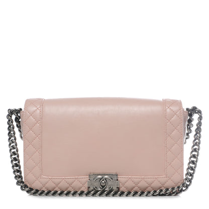 Chanel Calfskin Medium Boy Reverso Light Pink 1 of 8