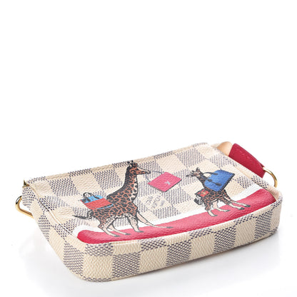 Louis Vuitton Damier Azur 2017 Christmas Animation Mini Pochette Accessories 4 of 9