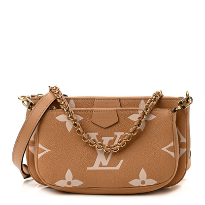 Louis Vuitton Empreinte Monogram Giant Multi Pochette Accessories Arizona Creme 1 of 9