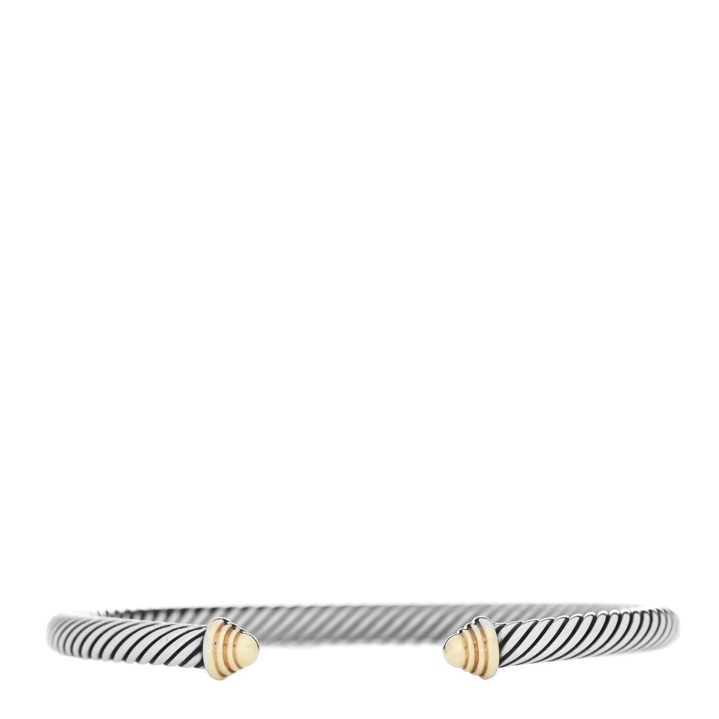 Sterling Silver 14K Yellow Gold 5mm Cable Classics Bracelet