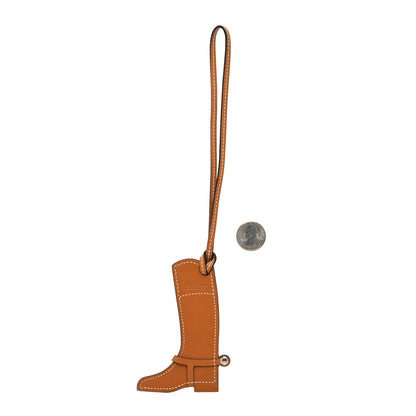 Hermes Butler Swift Paddock Botte Boot Bag Charm Sable Craie 2 of 4