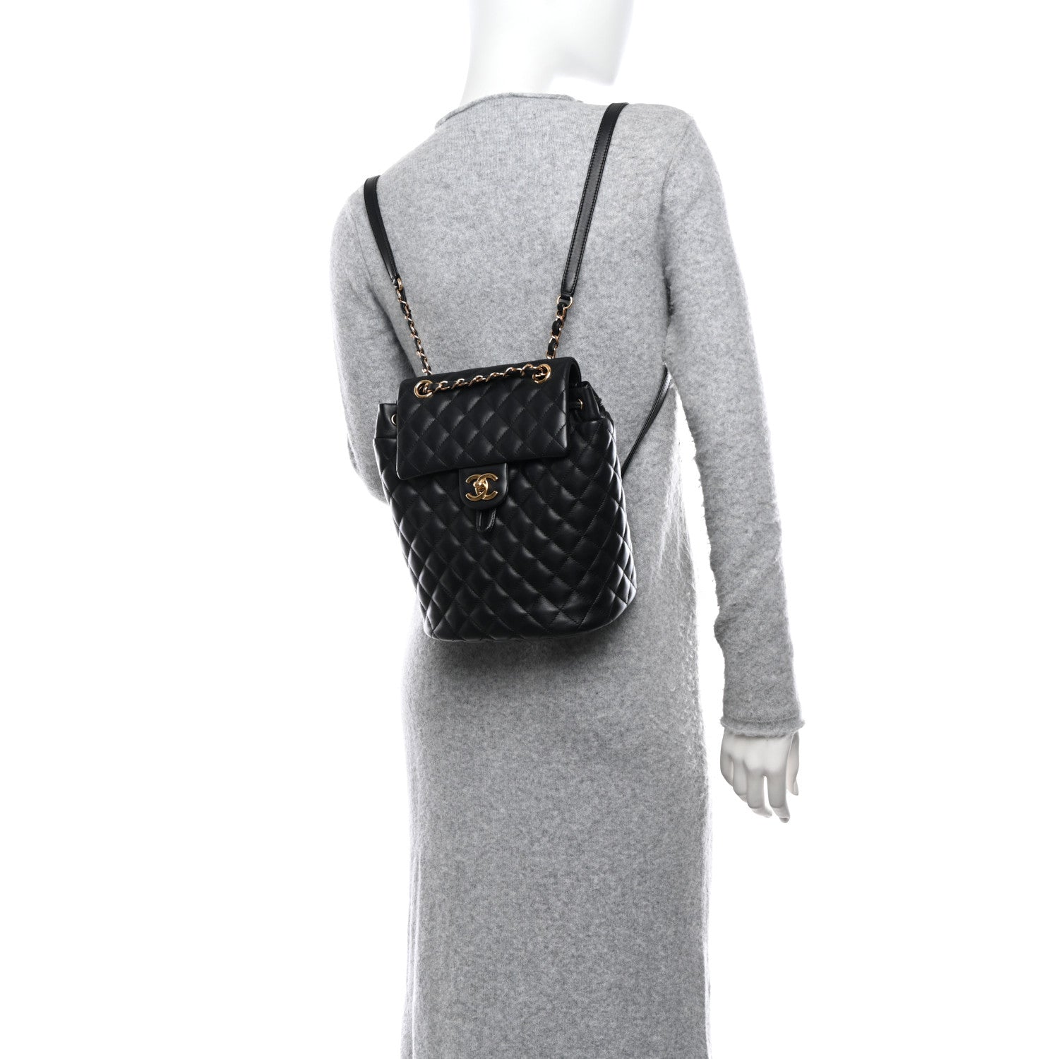 Chanel Lambskin Quilted Small Urban Spirit Backpack Black 2 of 9