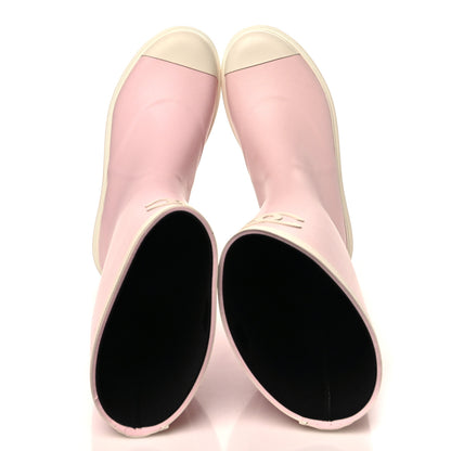 Chanel Caoutchouk CC High Boots 40 Light Pink White 2 of 9