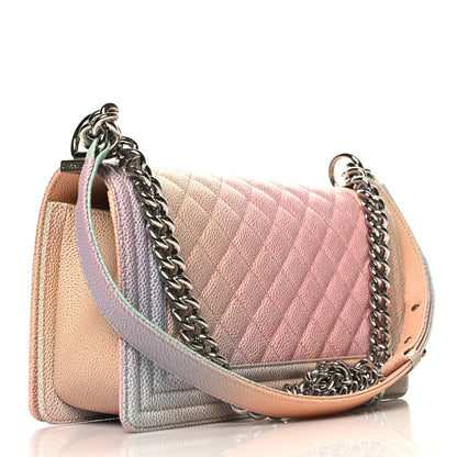 Chanel Caviar Quilted Medium Cuba Rainbow Boy Flap Multicolor 3 of 11