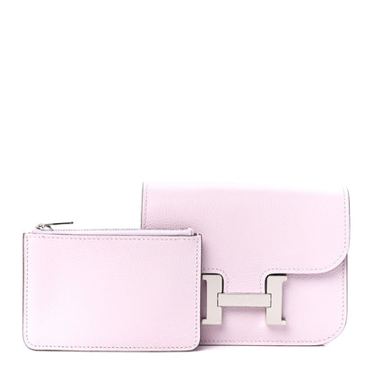 Hermes Evercolor Constance Slim Wallet Mauve Pale 1 of 15