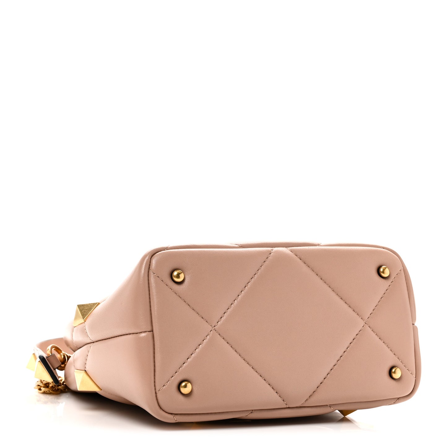 Nappa Small Roman Stud The Handle Bag Rose Cannelle