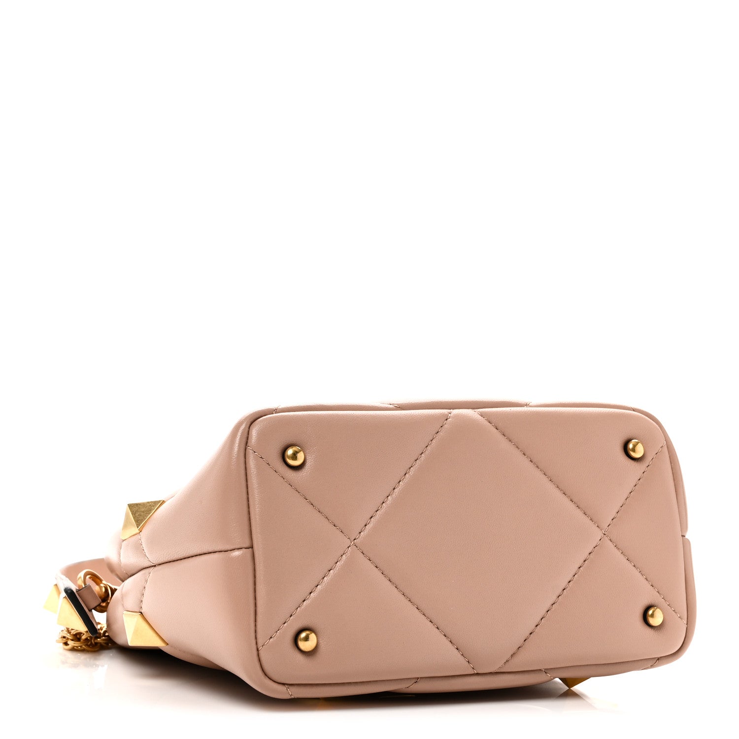 Valentino Garavani Nappa Small Roman Stud The Handle Bag Rose Cannelle 4 of 9