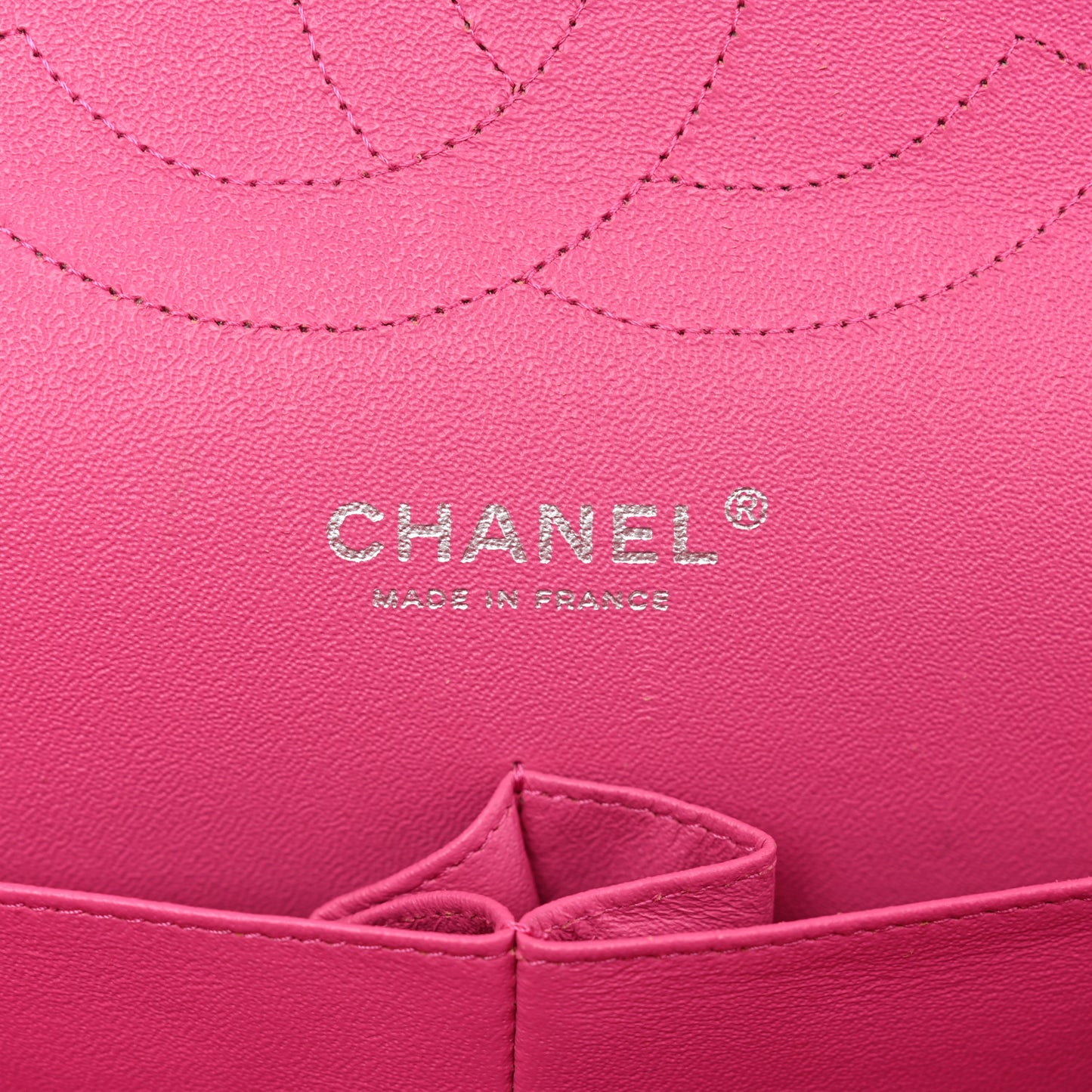 Iridescent Caviar Quilted Jumbo Double Flap Pink