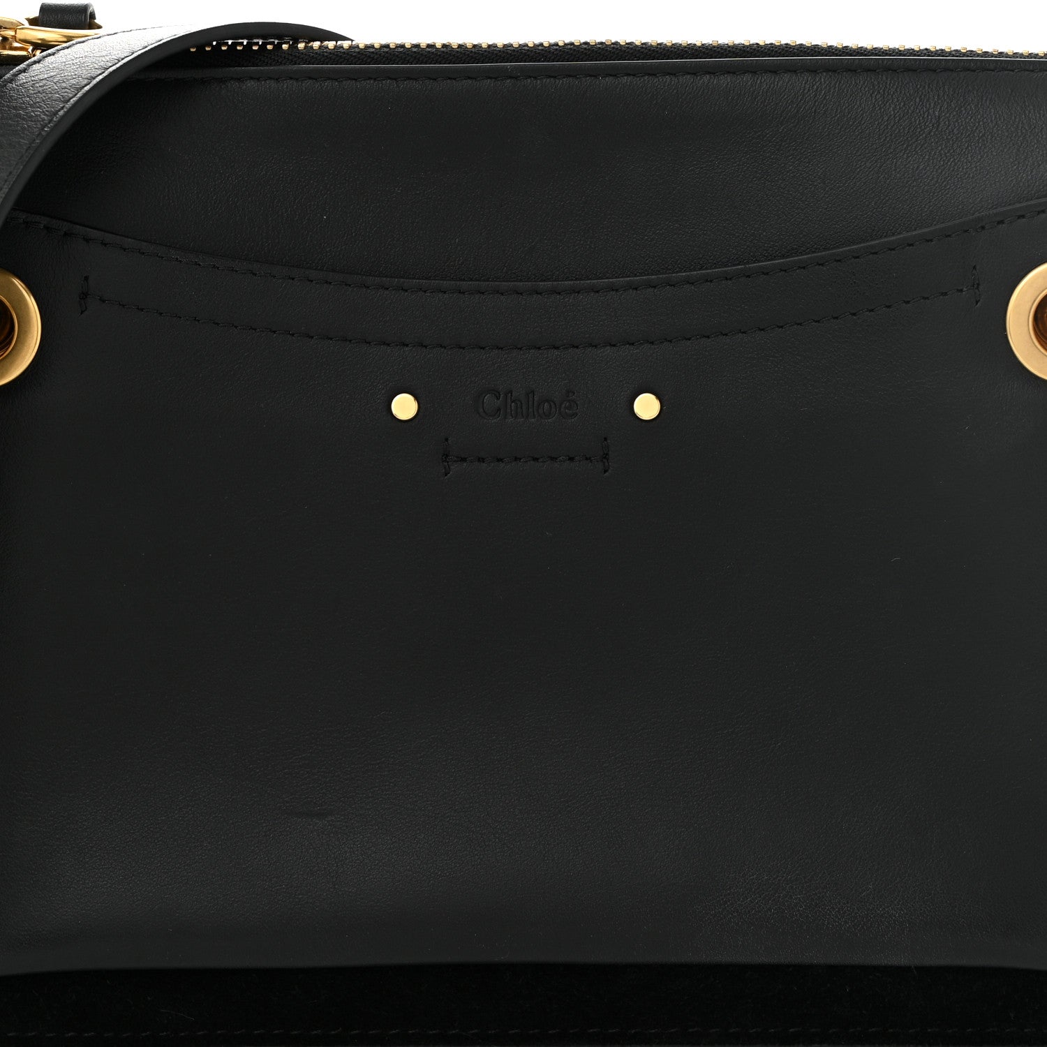 Chloe Calfskin Suede Small Roy Bag Black 8 of 10