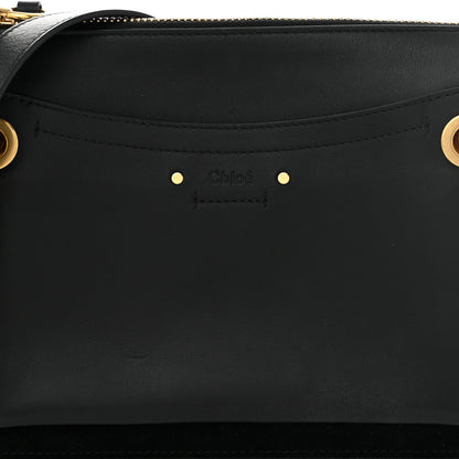 Chloe Calfskin Suede Small Roy Bag Black 8 of 10