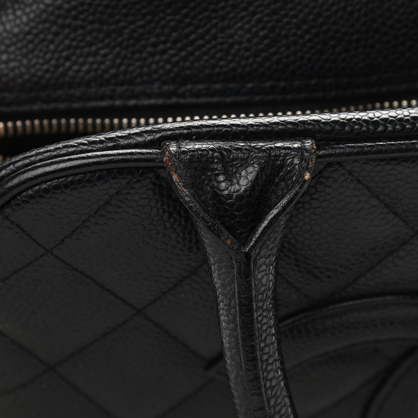 Caviar Quilted Small Bowler Black