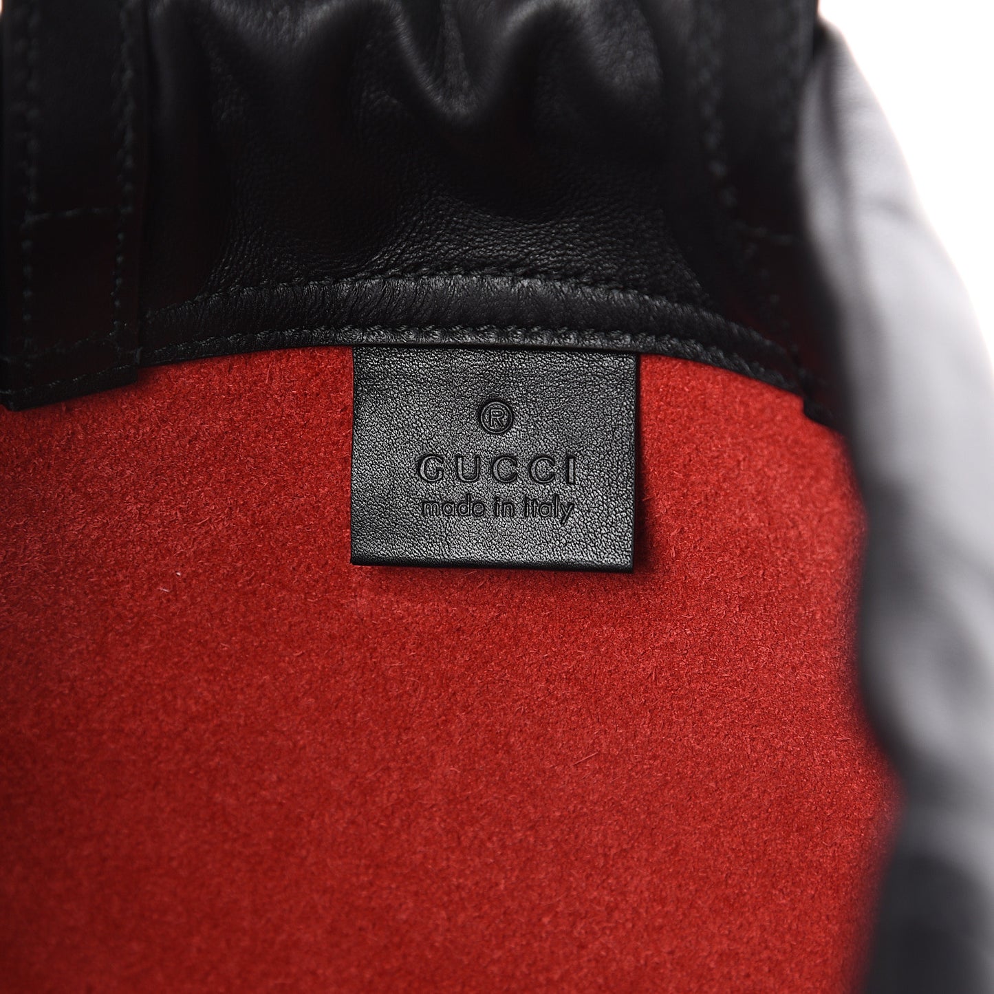 Calfskin Coco Capitan Logo Drawstring Backpack Hibiscus Red