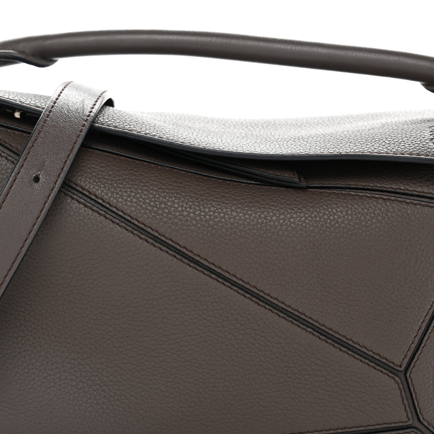 Calfskin Small Puzzle Bag Dark Taupe