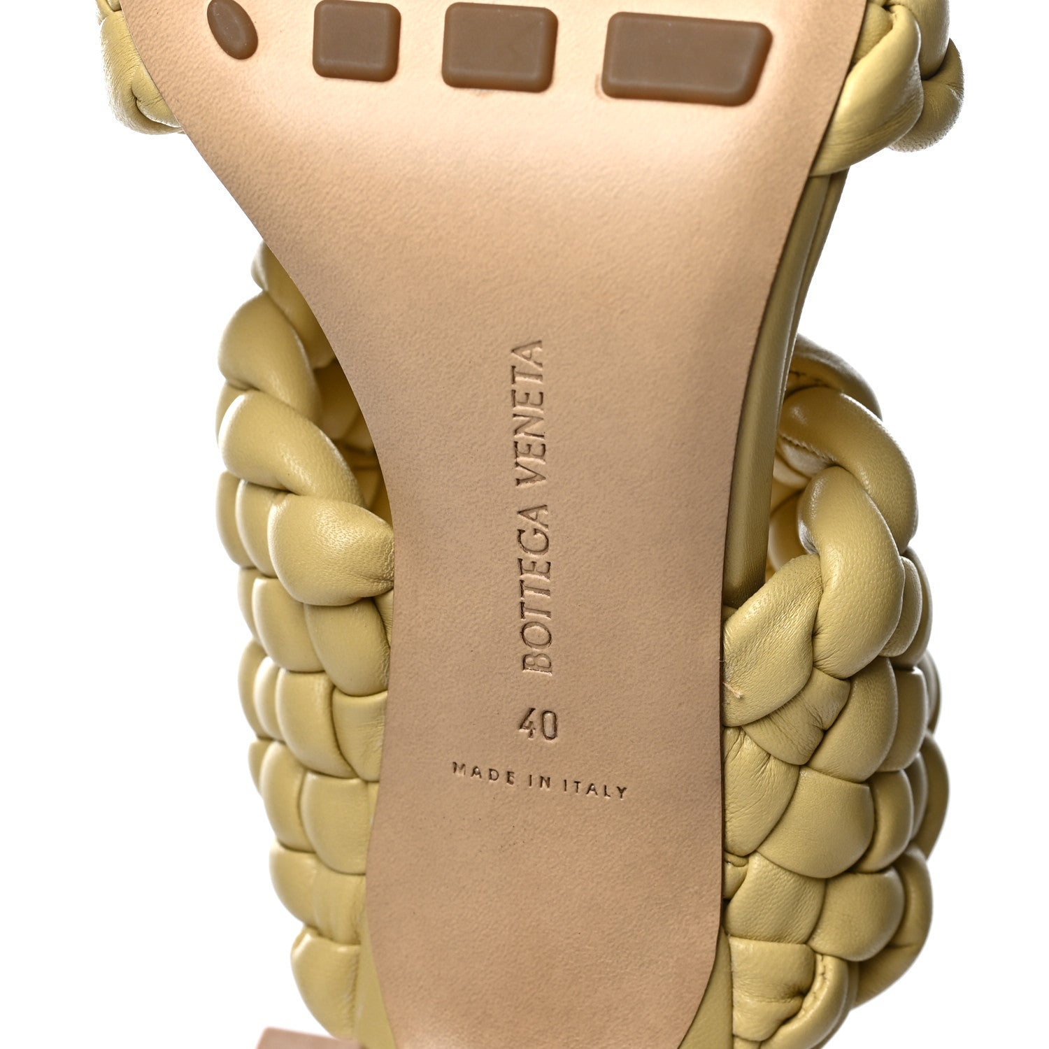 Bottega Veneta Nappa Twisted Padded Intrecciato Curve Slide Sandals 40 Tapioca 6 of 7