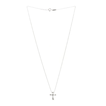 Tiffany Sterling Silver Elsa Peretti Cross Pendant Necklace 3 of 8