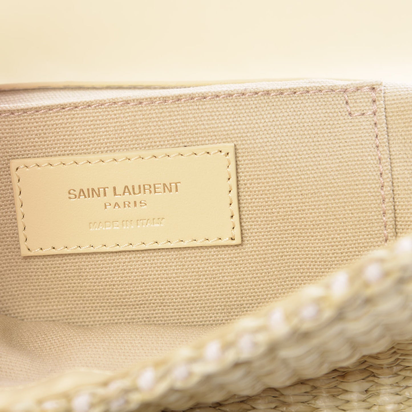 Raffia Medium Monogram Kate Satchel Naturale