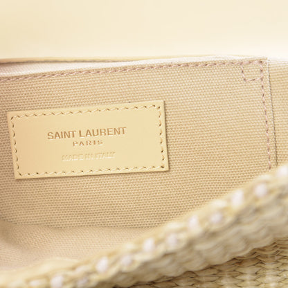 Saint Laurent Raffia Medium Monogram Kate Satchel Naturale 6 of 11