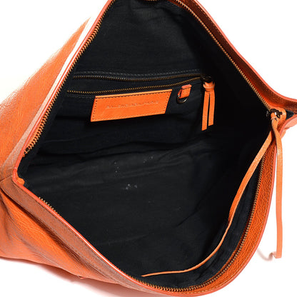 Balenciaga Agneau Large Premier Clutch Tangerine 5 of 10