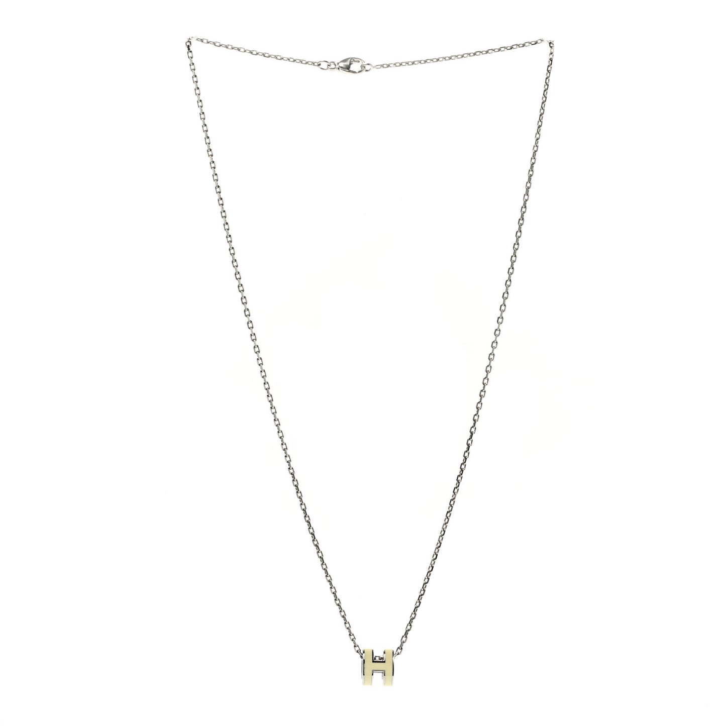 Palladium Mini Pop H Pendant Necklace Jaune Soufre Pale