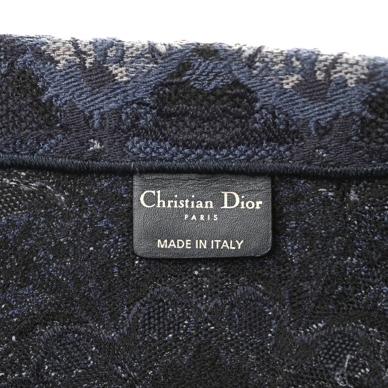 Christian Dior Canvas Embroidered Large KaleiDioroscopic Book Tote Blue 6 of 8