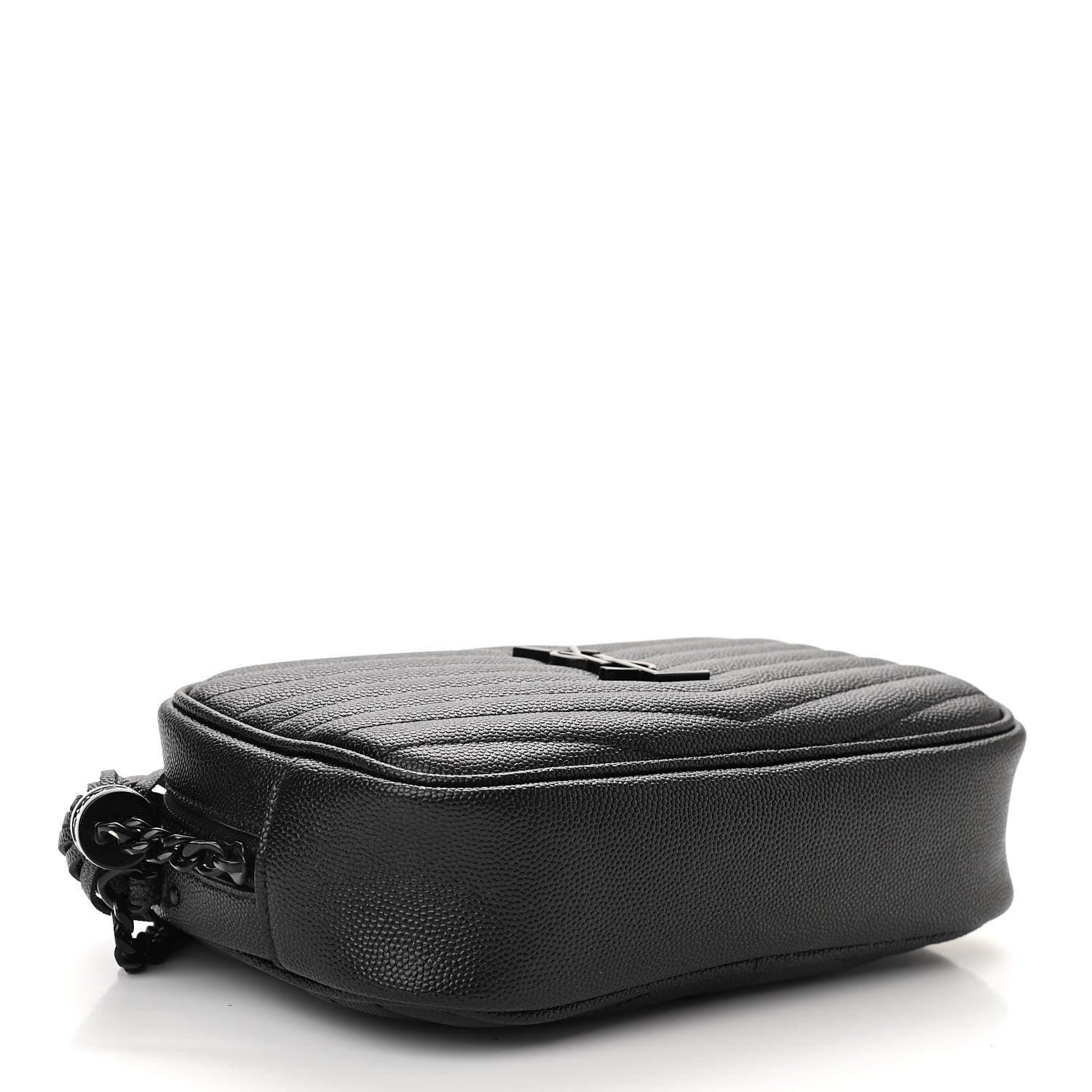 Saint Laurent Grain De Poudre Matelasse Monogram Mini Lou Camera Bag Black 4 of 11