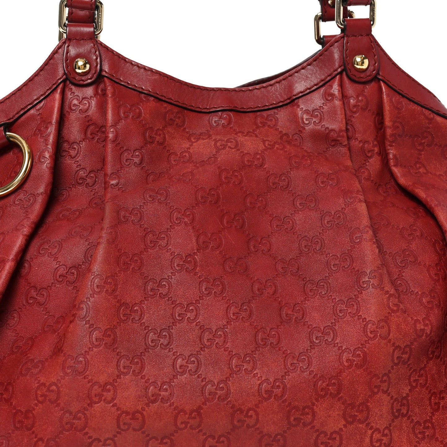 Guccissima Large Sukey Tote Red
