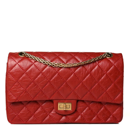 Chanel Aged Calfskin Quilted 2.55 Reissue 226 Flap Red 1 of 7