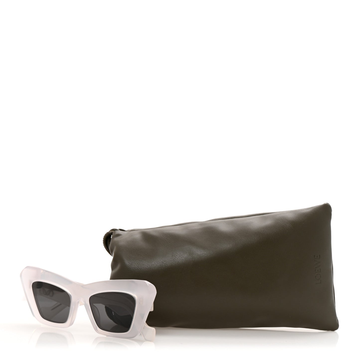 Acetate Cat Eye Sunglasses LW40036I White