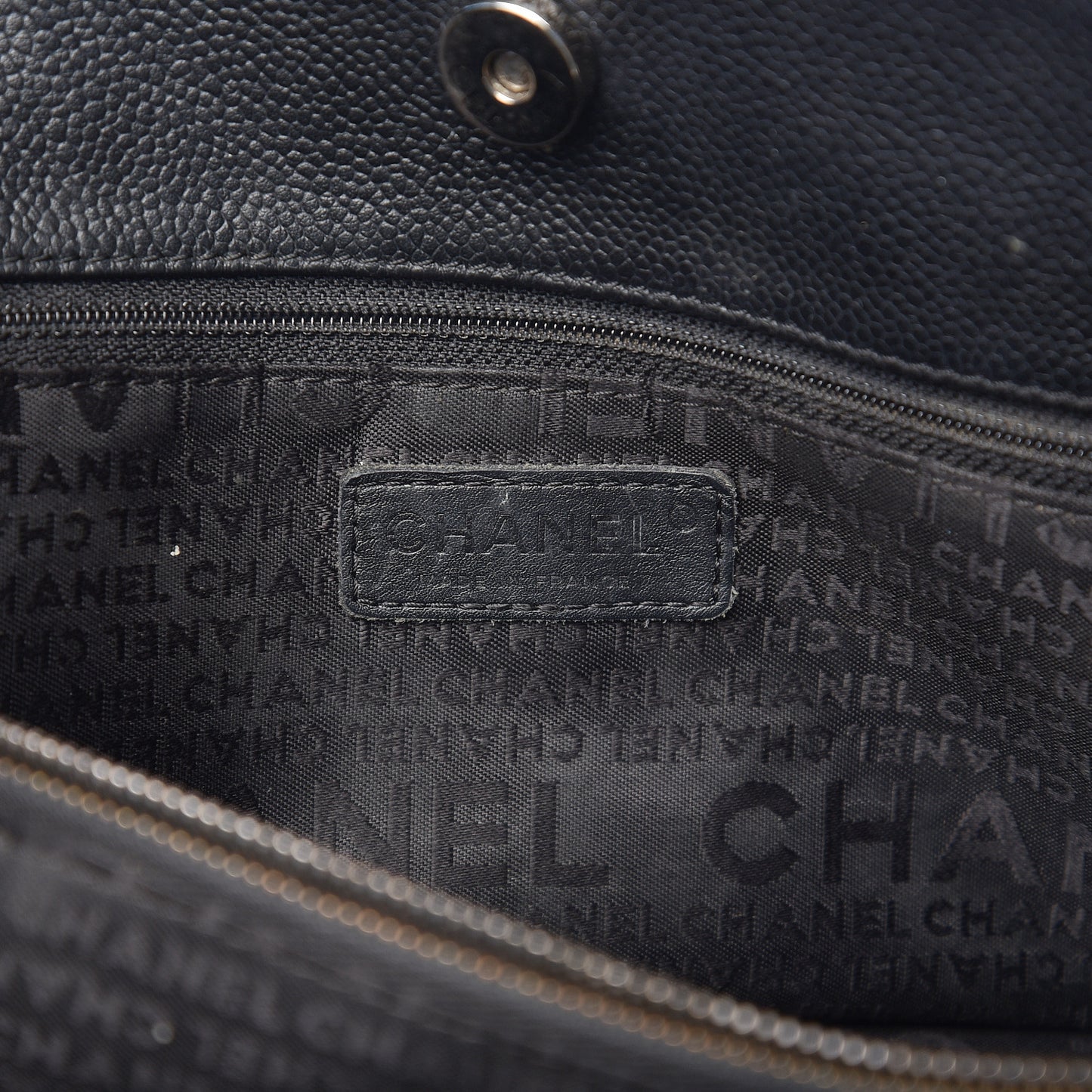 Caviar Square Stitched Tote Black
