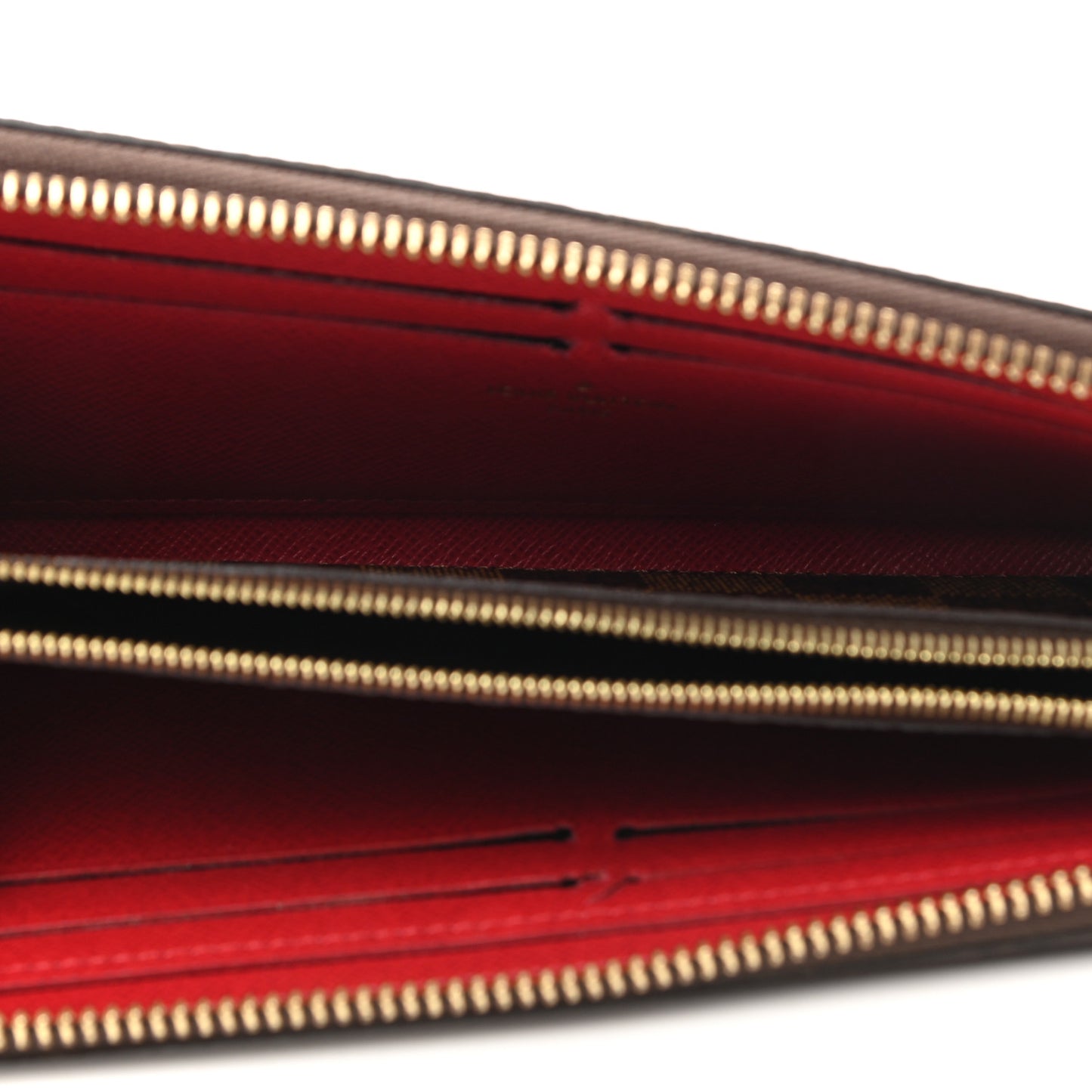 Damier Ebene Clemence Wallet Cherry