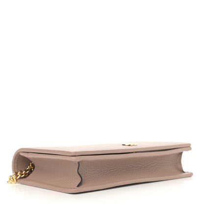 Gucci Calfskin Mini GG Marmont Chain Wallet Porcelain Rose 3 of 9